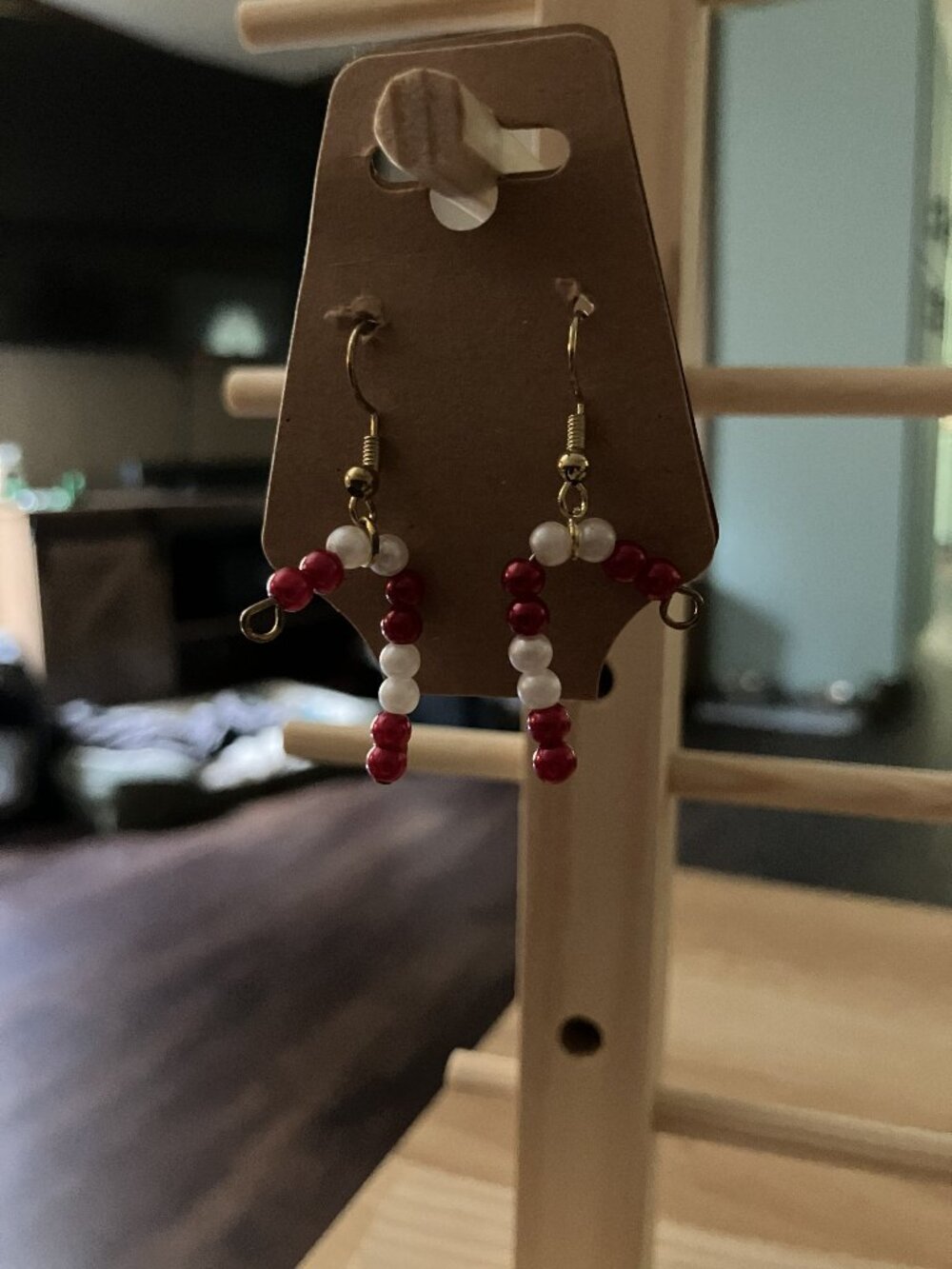 Handcrafted Candy Cane Earrings